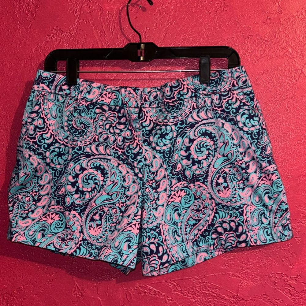 Cambridge Dry Goods multicolored print shorts. Preppy, casual comfy Sz 10.